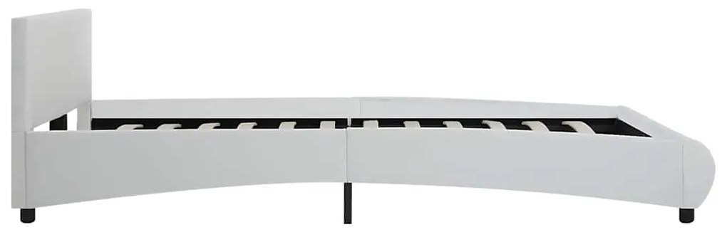 vidaXL Πλαίσιο Κρεβατιού με LED Λευκό 180x200 εκ. από Συνθετικό Δέρμα