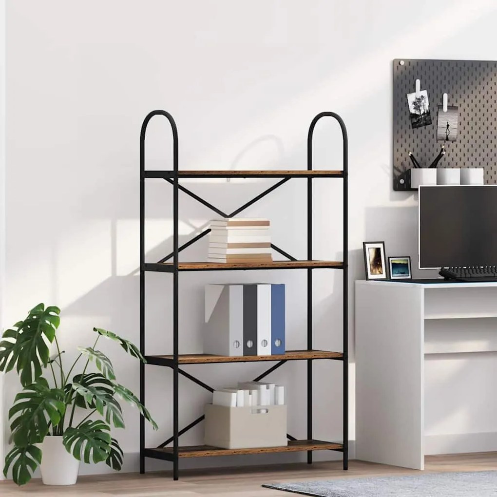 vidaXL Ράφι Βιβλίων Παλαιό ξύλο 80 x 30 x 146 εκ Επεξεργασμένο ξύλο