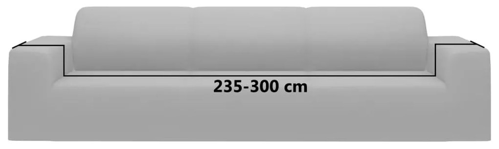 vidaXL Κάλυμμα 4θέσιου Καναπέ Ελαστικό Γκρι από Πολυεστερικό Ζέρσεϊ