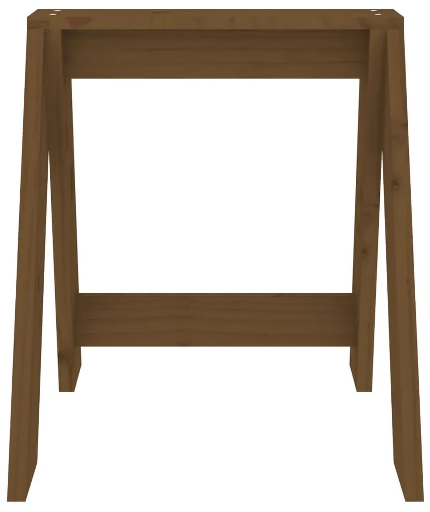 vidaXL Σκαμπό 2 τεμ. Μελί 40x40x45 εκ. από Μασίφ Ξύλο Πεύκου