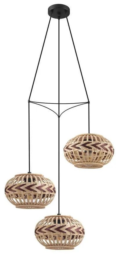 Φωτιστικό Οροφής 'Dondarrion' 43273 Natural-Red Eglo Metal,Wood