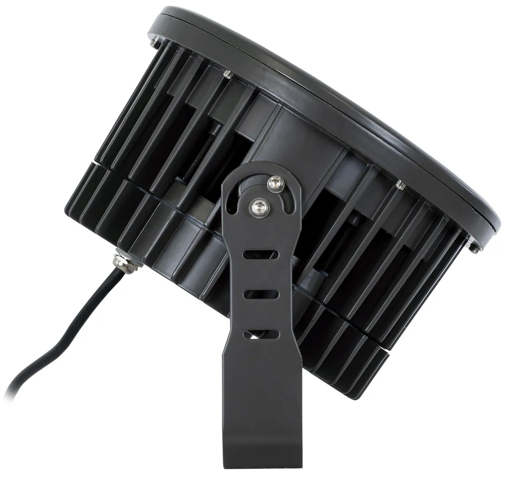 GloboStar FLOOD-NEVA 90399 Προβολέας Wall Washer για Φωτισμό Κτιρίων LED 54W 5130lm 30° DC 24V Αδιάβροχο IP65 L24.5 x W24.5 x H14.7cm Φυσικό Λευκό 4500K - Μαύρο - 3 Years Warranty