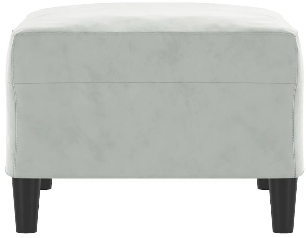 vidaXL Υποπόδιο Ανοιχτό Γκρι 70 x 55x 41 εκ. Βελούδινο