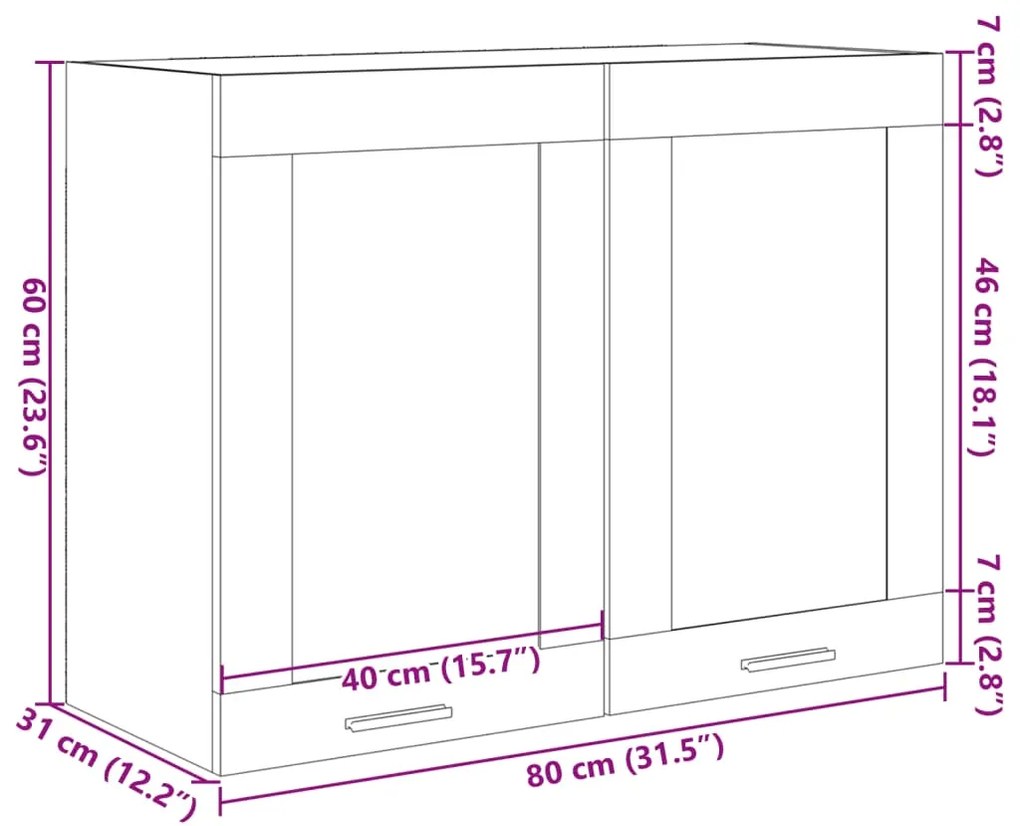 ΝΤΟΥΛΑΠΙ ΚΡΕΜΑΣΤΟ ΜΕ ΤΖΑΜΙ SONOMA ΔΡΥΣ 80X31X60 ΕΚ. ΜΟΡΙΟΣΑΝΙΔΑ 849624