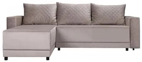 ΓΩΝΙΑΚΟΣ ΚΑΝΑΠΕΣ ΚΡΕΒΑΤΙ Lotos ΚΑΦΕ ΧΡΩΜΑ 237x168x80εκ 21044841
