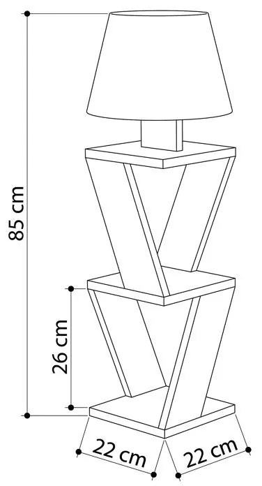 Φωτιστικό δαπέδου PWL-1231 Ε27 λευκό 22x22x85εκ 22x22x85 εκ.