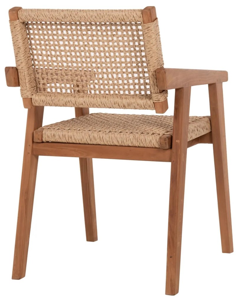 Καρέκλα-Πολυθρόνα C9403.01 Μασίφ Ξύλο Teak Φυσικό 54x60x85Y ΕΚ. 54x60x85 εκ.