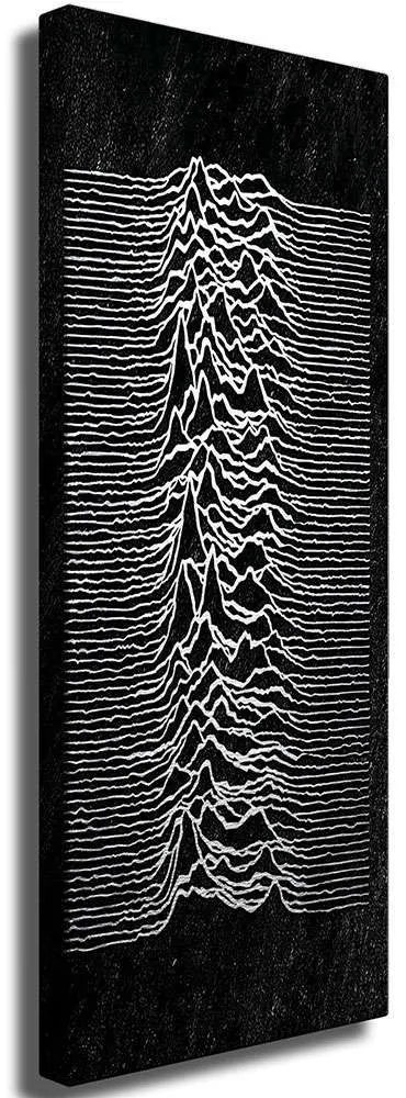 Πίνακας Καμβάς 227WRZ1303 30x80cm Black-White Wallity Κάθετοι Wood, Canvas