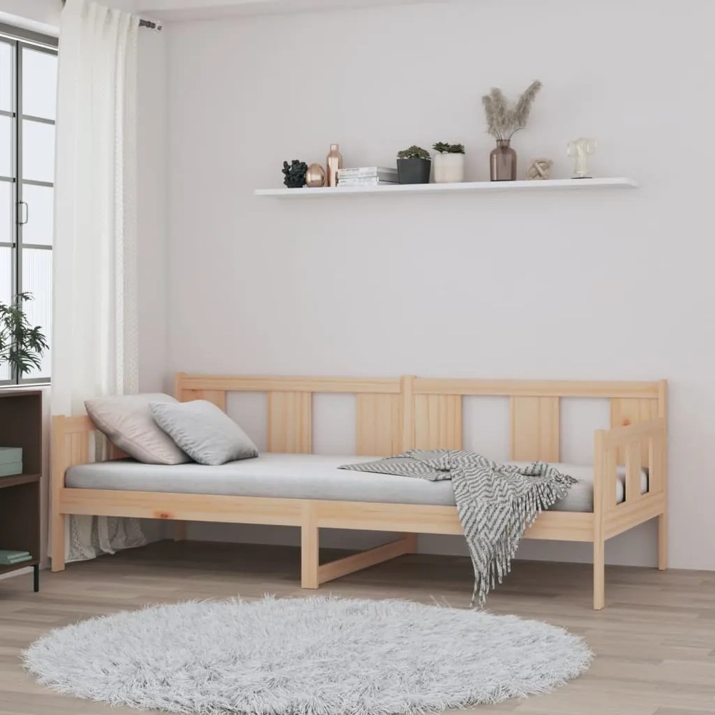 vidaXL Καναπές Κρεβάτι 90 x 190 εκ. από Μασίφ Ξύλο Πεύκου
