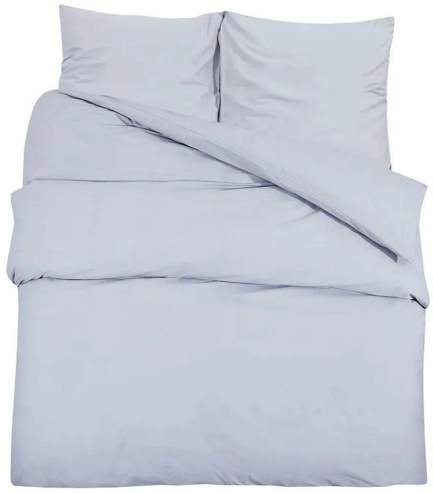 vidaXL Σετ Παπλωματοθήκης Γκρι 200x200 εκ. Ελαφρύ Ύφασμα Μικροϊνών kat