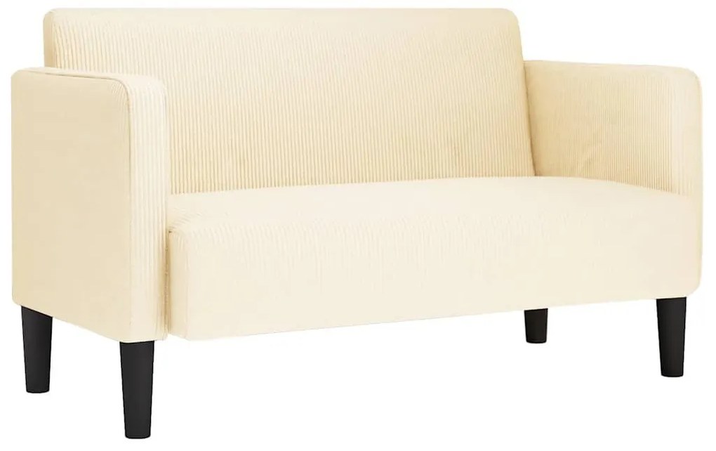 Καναπές Loveseat Κρεμ 109 εκ. ύφασμα Corduroy - Κρεμ