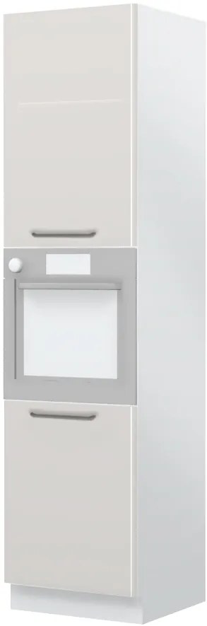 Επιδαπέδιο ντουλάπι φούρνου ψηλό Modena K23-60-2KR-Λευκό γυαλιστερό - Γκρι Ανοιχτό - 60.00Χ60.00Χ235.00cm