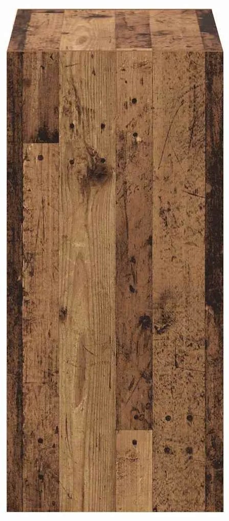 vidaXL Ντουλάπι με ράφι με αποθήκευση Παλιό ξύλο 77 x 48 x 102 cm