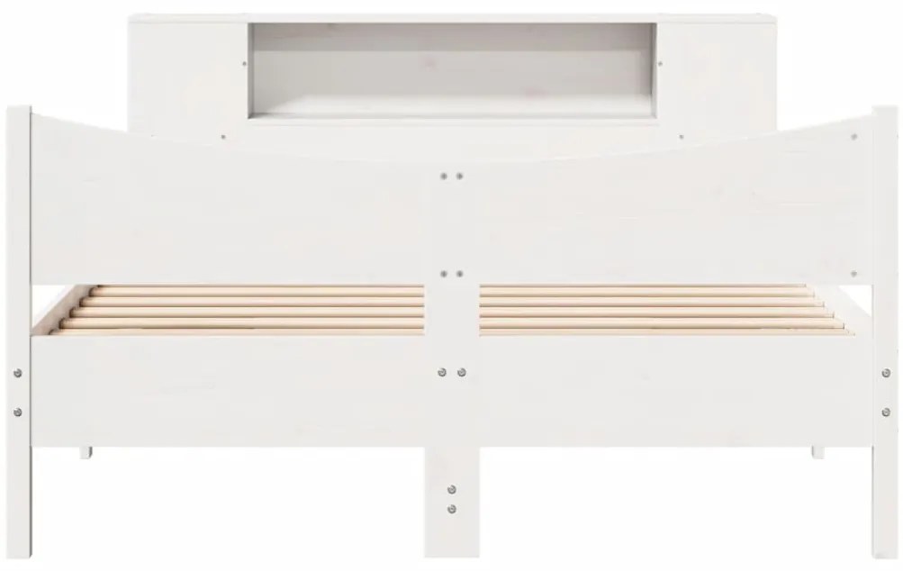 vidaXL Σκελετός Κρεβ. Χωρίς Στρώμα Λευκό 140x190 εκ Μασίφ Πεύκο