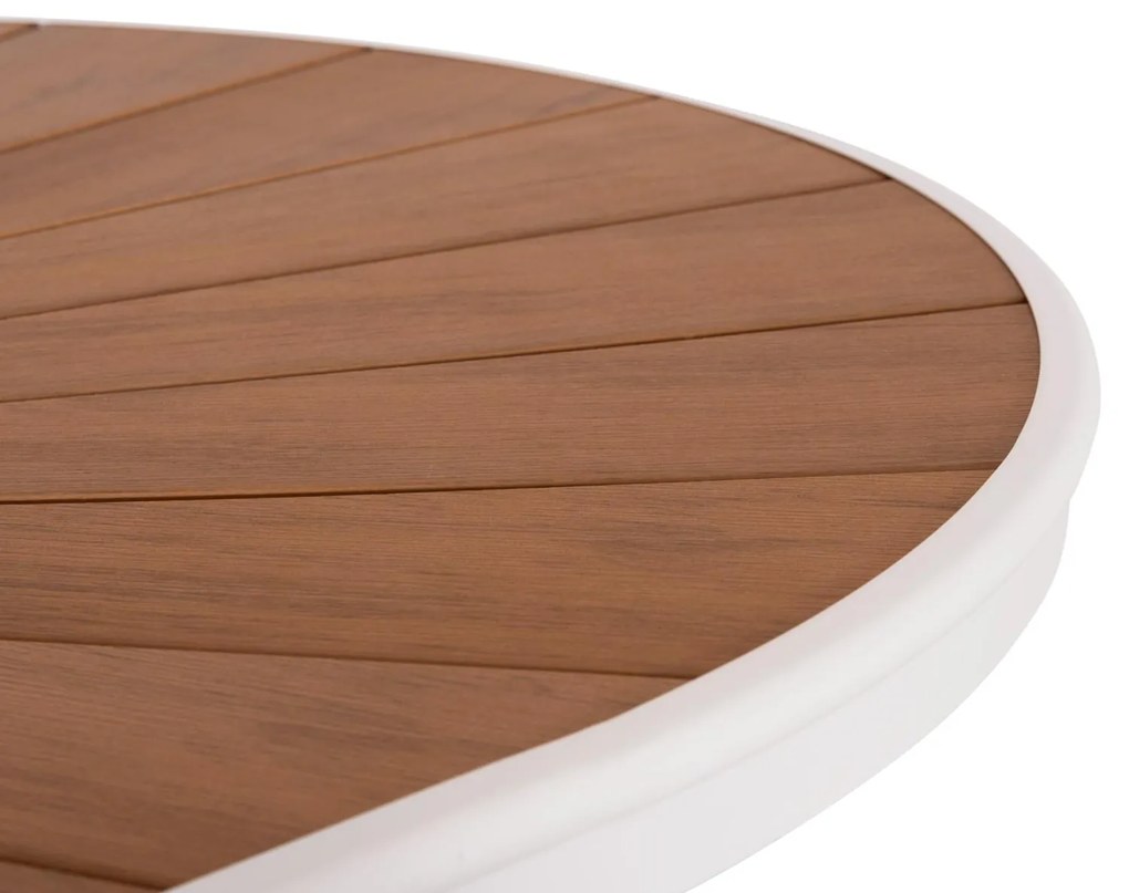 Τραπέζι κήπου TELAMO Οβάλ Αλουμίνιο Λευκό με Polywood 160X90Χ73,5Υ εκ. 160x90x73.5 εκ.