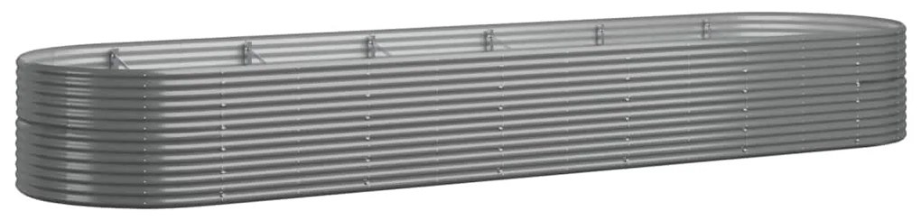 vidaXL Ζαρντινιέρα Γκρι 510x140x68 εκ. Ατσάλι με Ηλεκτρ. Βαφή Πούδρας