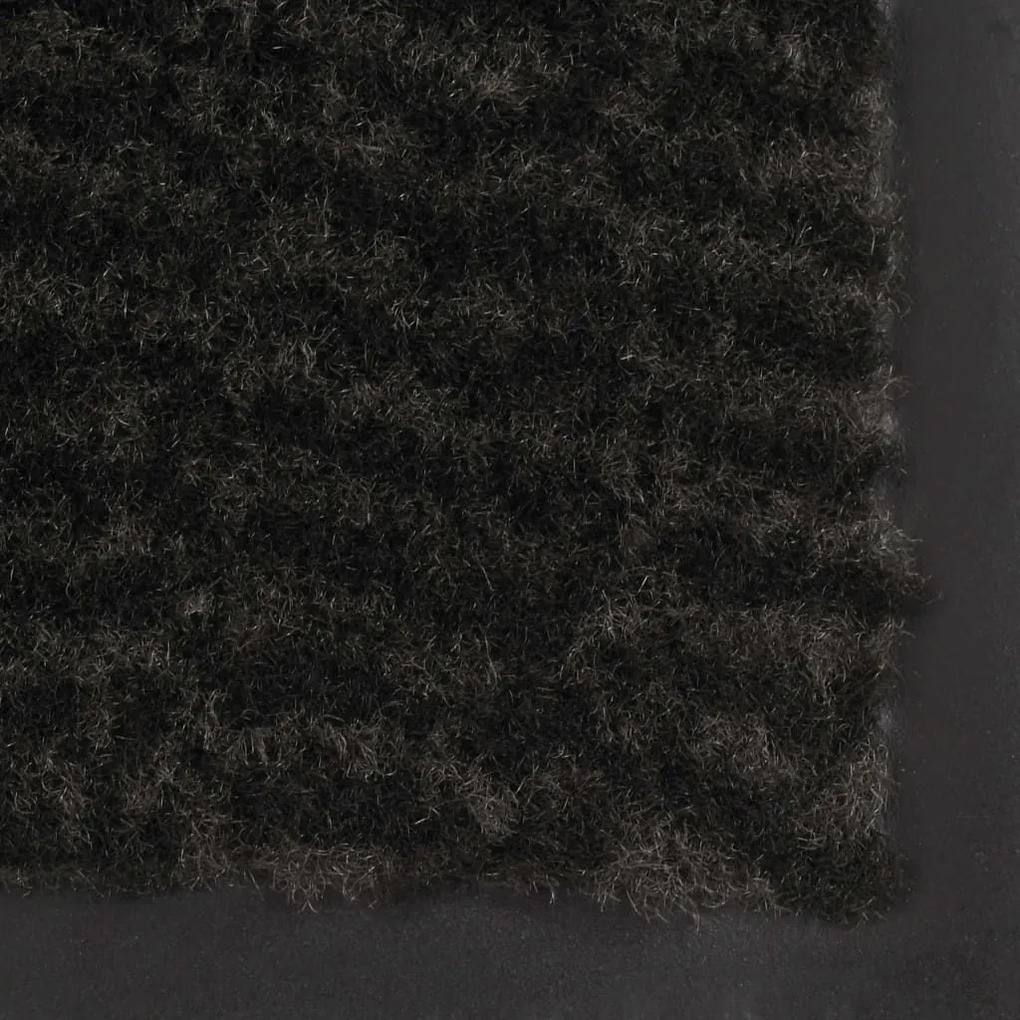 Πατάκι Απορροφητικό Σκόνης Ορθογώνιο Μαύρο 90 x 150 εκ Θυσανωτό - Μαύρο