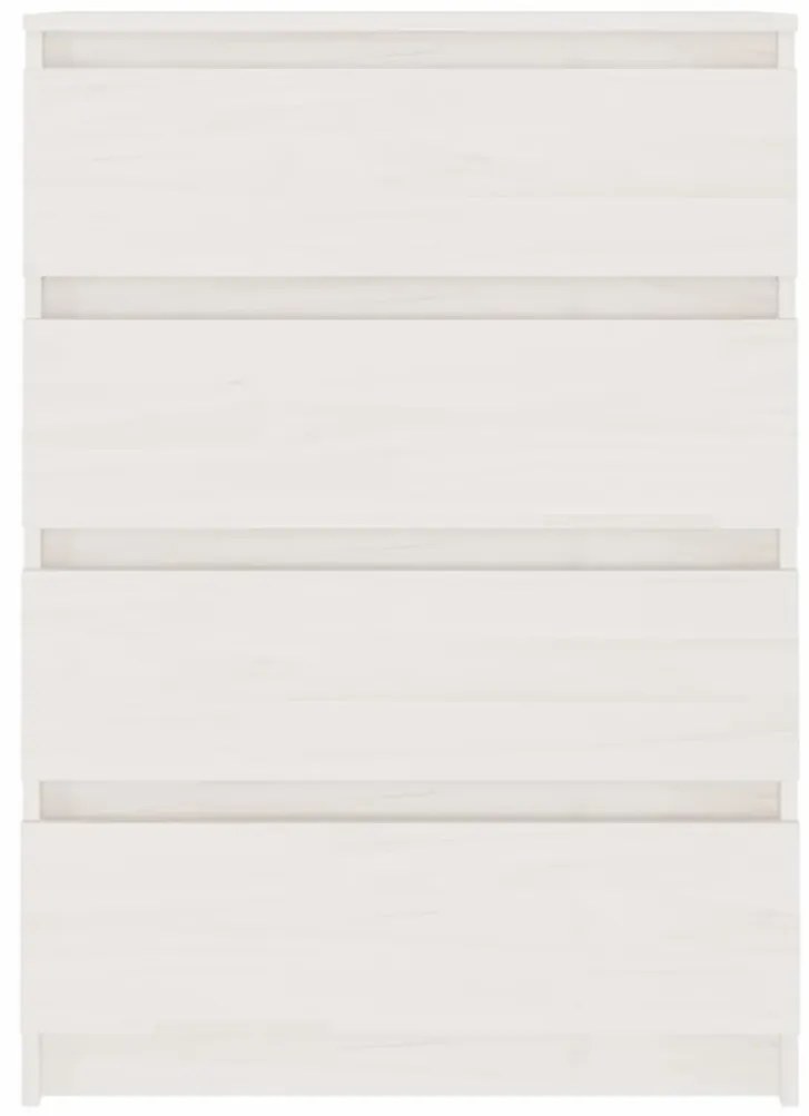 vidaXL Βοηθητικό Ντουλάπι Λευκό 60 x 36 x 84 εκ. από Μασίφ Ξύλο Πεύκου