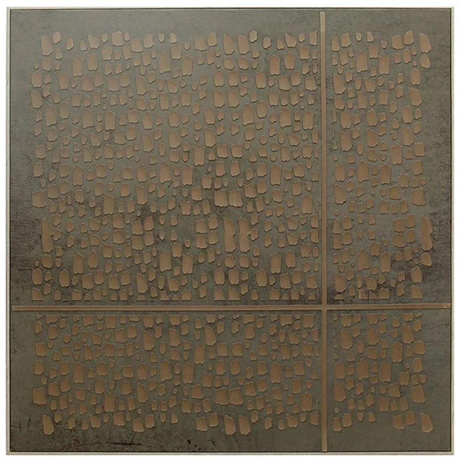 Πίνακας Καμβάς FAL222 80x80cm Brown Espiel Square Καμβάς,Γύψος