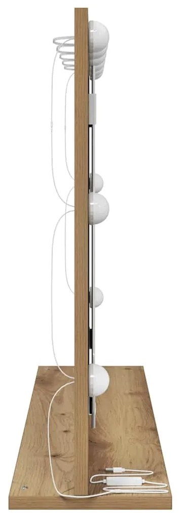 vidaXL Καθρέφτης τουαλέτας με καθρέφτη Artisan Oak 80 x 55 x 18 εκ.