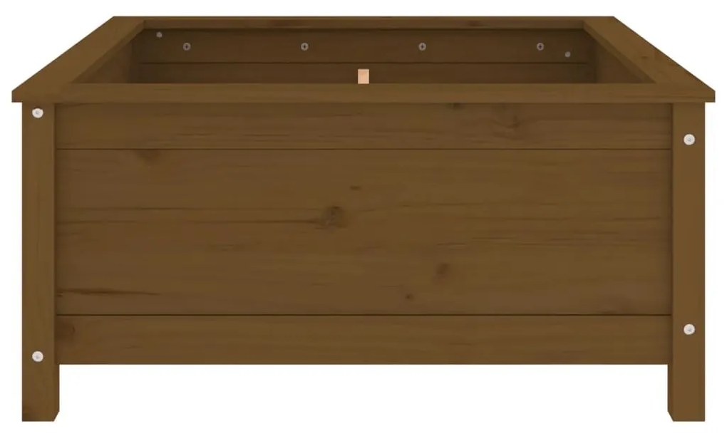 Ζαρντινιέρα Μελί 82,5 x 82,5 x 39 εκ. από Μασίφ Ξύλο Πεύκου - Καφέ