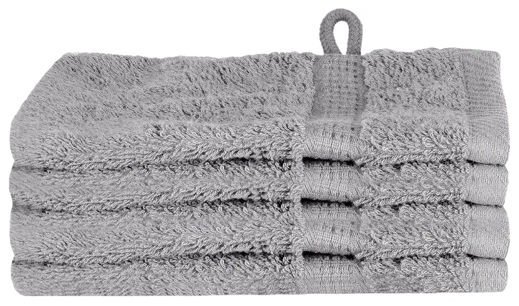 vidaXL Πετσέτες 4 pcs Γκρι 15 x 21 cm Βαμβάκι