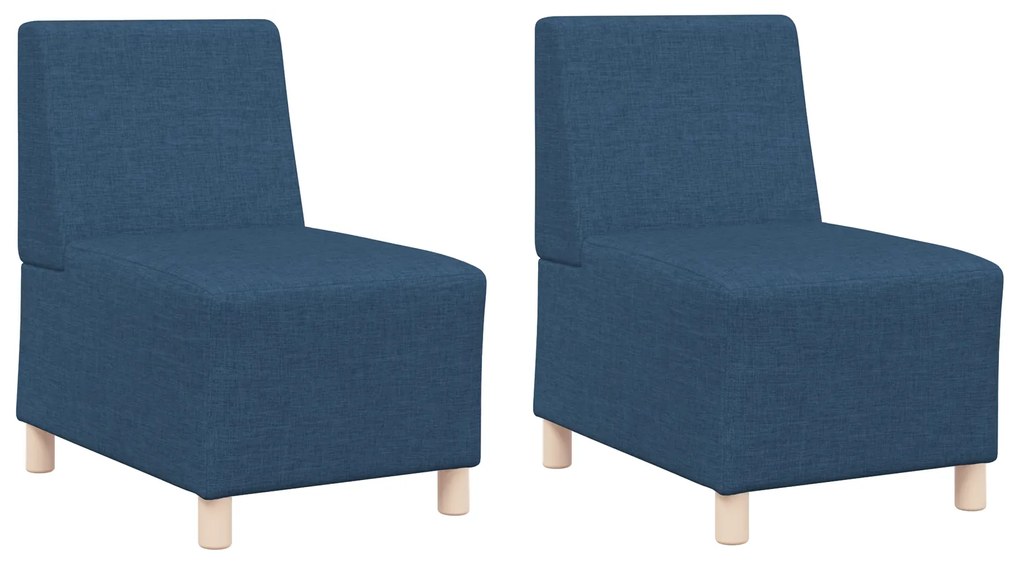 vidaXL Καθίσμα Σαλονιού 2 pcs Μπλε 55 x 74 x 82 εκ. ύφασμα