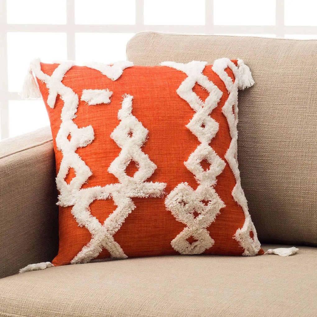 Μαξιλαροθήκη Διακοσμητική Joy Orange 539/03 Gofis Home 43X43 43x43cm Πολυέστερ