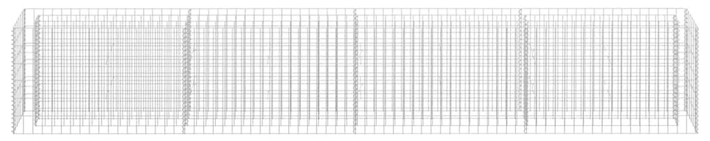 vidaXL Συρματοκιβώτιο-Γλάστρα Υπερυψωμένη 360x30x60 εκ. Γαλβ. Χάλυβας
