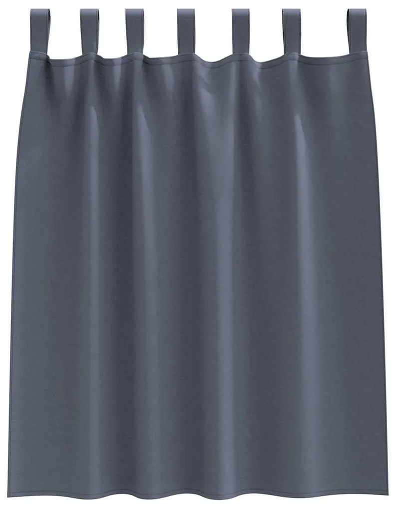 vidaXL Κουρτίνες με κουρτίνες 2 pcs Ανθρακί 140x140cm Πολυεστέρας