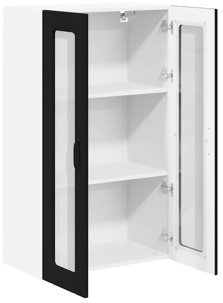 vidaXL Κρεμαστό ντουλάπι κουζίνας Επιτοίχιο Μαύρο 60 x 31 x 100 εκ.