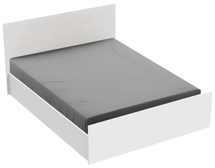 Κρεβάτι διπλό Toscana pakoworld σε λευκή απόχρωση 160x200εκ (1 τεμάχια)