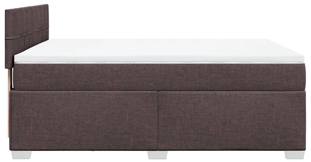 ΚΡΕΒΑΤΙ BOXSPRING ΜΕ ΣΤΡΩΜΑ ΣΚΟΥΡΟ ΚΑΦΕ 140X190 ΕΚ. ΥΦΑΣΜΑΤΙΝΟ 3285886