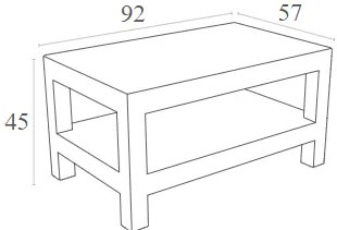 MONACO BROWN ΤΡΑΠΕΖΙ 92Χ57Χ45εκ. ΠΟΛ/ΝΙΟΥ