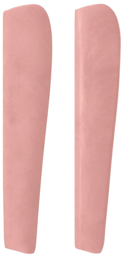 vidaXL Κεφαλάρι με Πτερύγια Ροζ 103x23x118/128 εκ. Βελούδινο