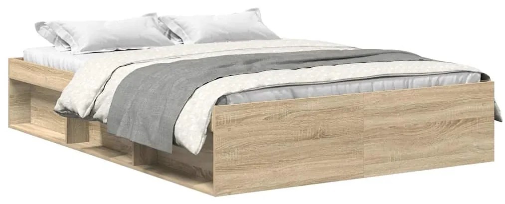 vidaXL Πλαίσιο Κρεβατιού Sonoma Δρυς 140x200 εκ.