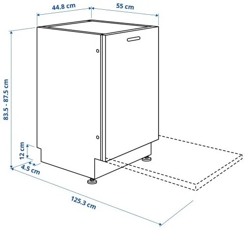 FROSLUNDA εντοιχιζόμενο πλυντήριο πιάτων/IKEA 500, 45 cm 105.681.67