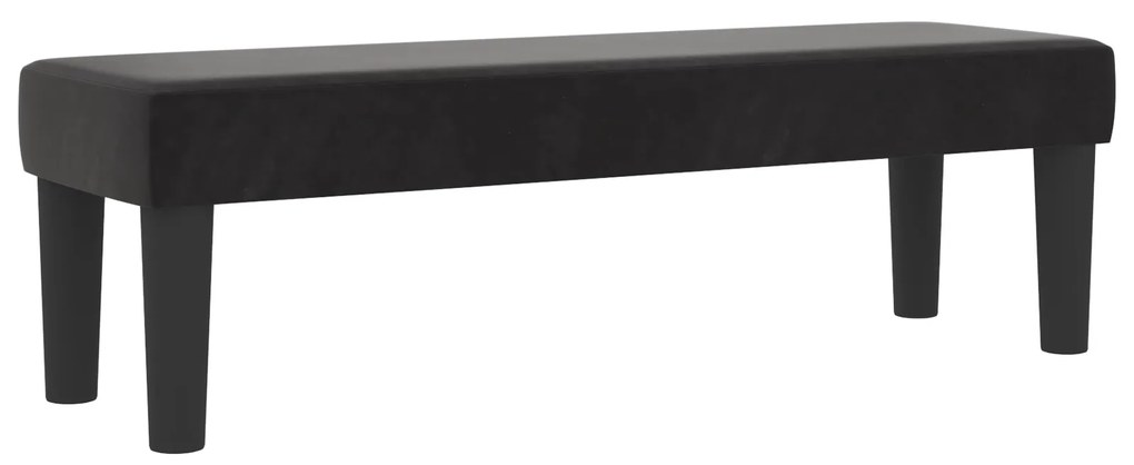 vidaXL Κρεβάτι Box Spring με Στρώμα & Πάγκο Μαύρο 120x200 εκ. Βελούδο