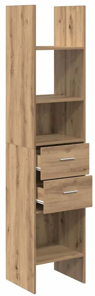 vidaXL Βιβλιοθήκη artisan δρυς 40 x 35 x 180 εκ. Επεξεργασμένο ξύλο