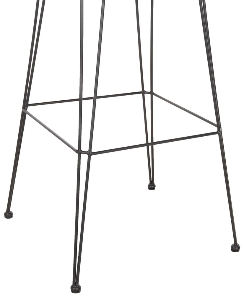 ΣΚΑΜΠΟ ΜΠΑΡ ΨΗΛΟ ALLEGRA  ΜΠΕΖ P.E. RATTAN-ΜΑΥΡΟ ΜΕΤΑΛΛΟ 54x55x108Υεκ. 54x55x108 εκ.