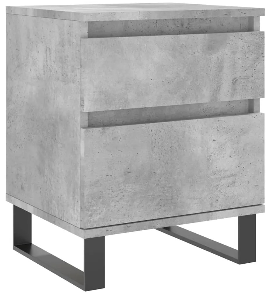 vidaXL Κομοδίνο Γκρι Σκυροδέματος 40 x 35 x 50 εκ. από Επεξεργ. Ξύλο