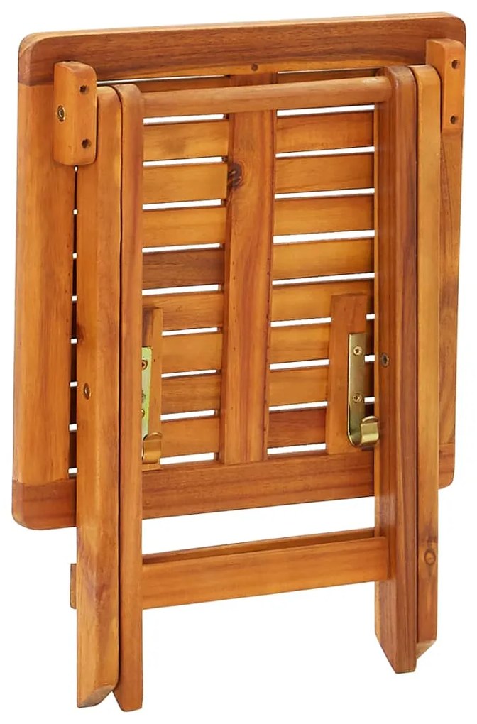 vidaXL Ξαπλώστρα Κήπου με Τραπεζάκι από Μασίφ Ξύλο Ακακίας &amp; Μαξιλάρι