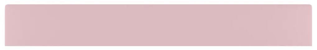 Νιπτήρας με Οπή Βρύσης Ροζ Ματ 60 x 46 εκ. Κεραμικός - Ροζ