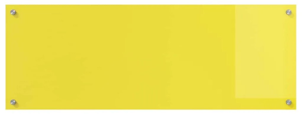 vidaXL Πίσω Πάνελ Κουζίνας Κίτρινο 110 x 40 x 0.6 εκ. σκληρυμένο γυαλί