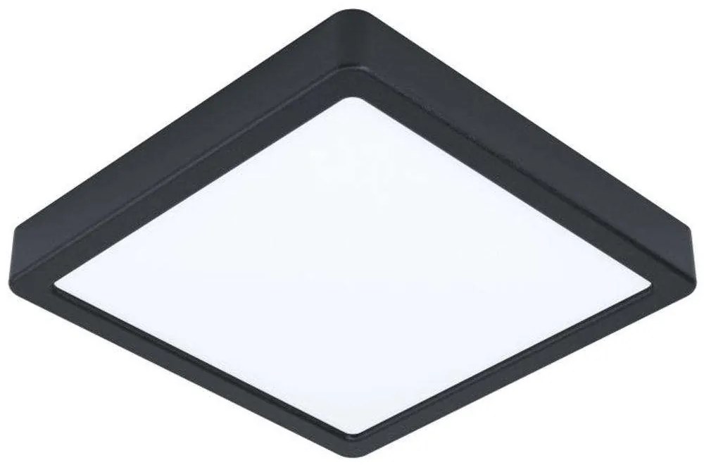 Φωτιστικό Οροφής-Πλαφονιέρα Fueva-Z 900109 21x21x2,8cm Dimmable Led 16,5W Black Eglo Ατσάλι,Πλαστικό