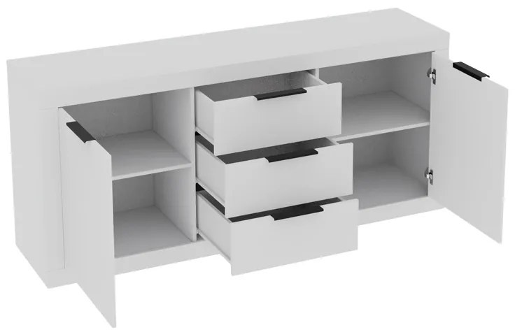 ΜΠΟΥΦΕΣ DOHA PAKOWORLD ΣΕ ΛΕΥΚΗ ΑΠΟΧΡΩΣΗ 180X45X80.5ΕΚ