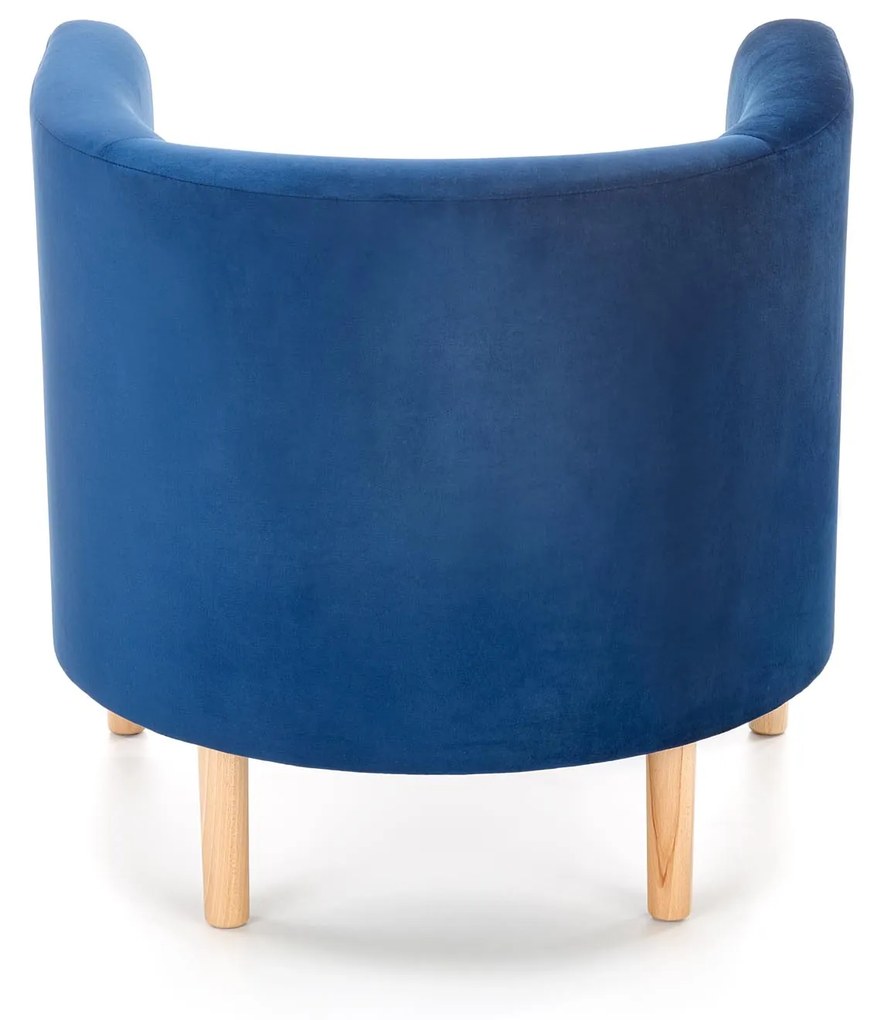 CLUBBY 2 leisure armchair dark blue / natural DIOMMI V-PL-CLUBBY_2-FOT-GRANATOWY