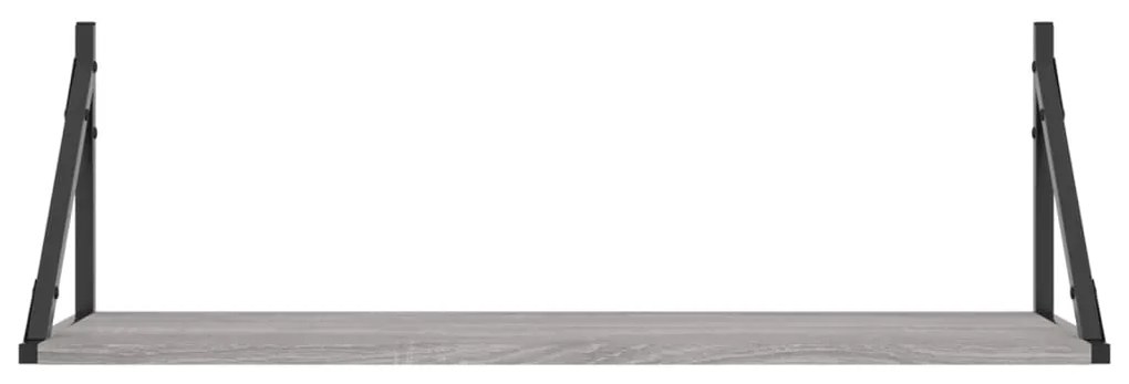 vidaXL Ραφιέρες Τοίχου 2 τεμ. Γκρι Sonoma 80x25x25,5 εκ. Επεξ. Ξύλο