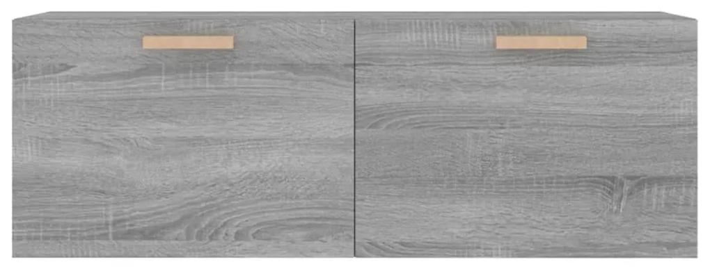 Ντουλάπι Τοίχου Γκρι Sonoma 100x36,5x35 εκ. Επεξεργασμένο Ξύλο - Γκρι