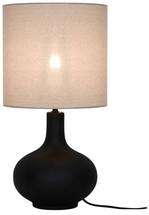 Φωτιστικό Επιτραπέζιο Viokef Nerina 4328900 Μαύρο Ματ (Black Mat)Ξύλο Φυσικό χρώμα